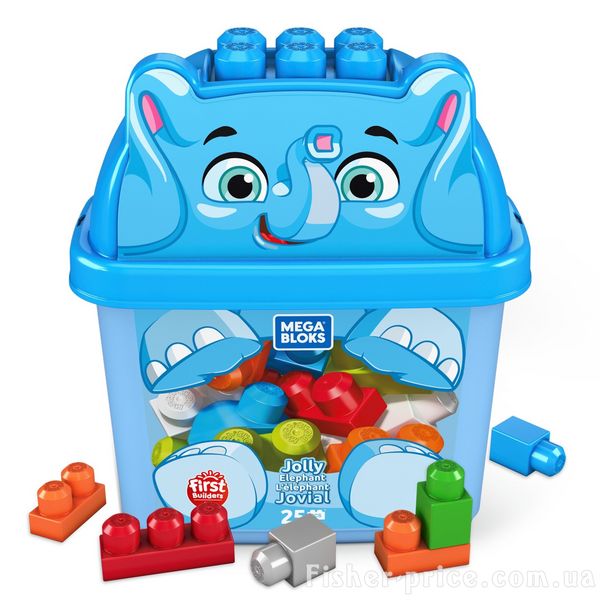 Конструктор в контейнері блакитний Слоненя Mega Bloks